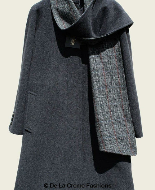 SCARPIA - Wool & Cashmere Overcoat With Scarf Detail
